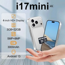 2026 Neue Android Smartphone i17 Mini 32GB Entsperrte Dual SIM 4G Handy 4,0 Zoll