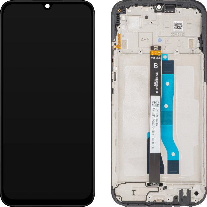 Touchscreen-Display Xiaomi Poco C85 4G / Redmi 15C 5G / 15C 4G, mit Rahmen, Europa-Version, Schwarz, Service Pack 560002P15AE00