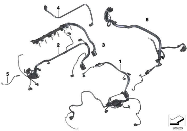 BMW Kabelbaum Einspritzventile / Zündung 12518073593 - Bildpositi