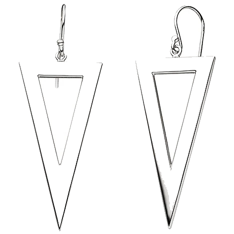 Ohrhänger Ohrhaken Dreieck 925 Sterling Silber Ohrringe Silberohrringe