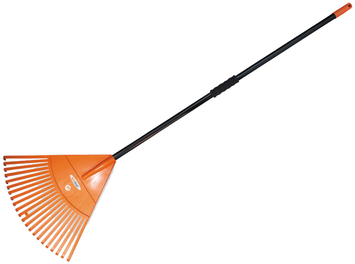 Bradas Fächerrechen mit Metallstiel, 22 Zinken