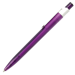 RITTER PEN Druckkugelschreiber Insider, blaue Mine, transparent, lila/weiß
