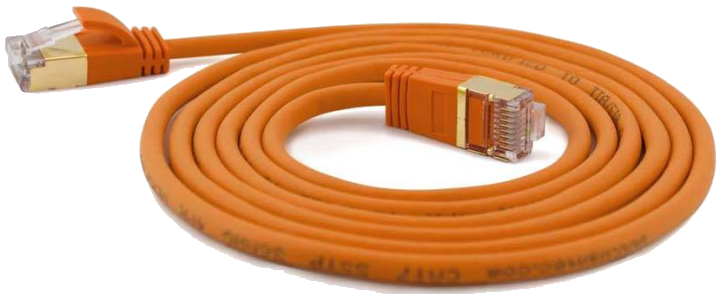 Wantec Patchkabel SSTP CAT7 Ste. CAT6a d=4mm 0,50m orange