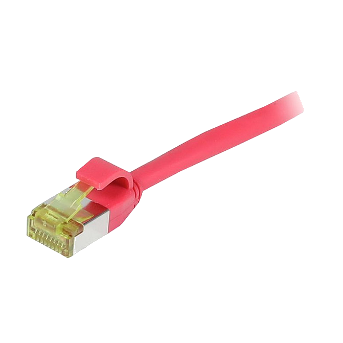 Synergy21 Patchkabel RJ45, CAT6A 500Mhz, 0,25m, rot, S-STP(S/FTP), slimline rund d=4,5mm, TPE/LSZH(Superflex), AWG28, mit CAT7 Rohkabel,