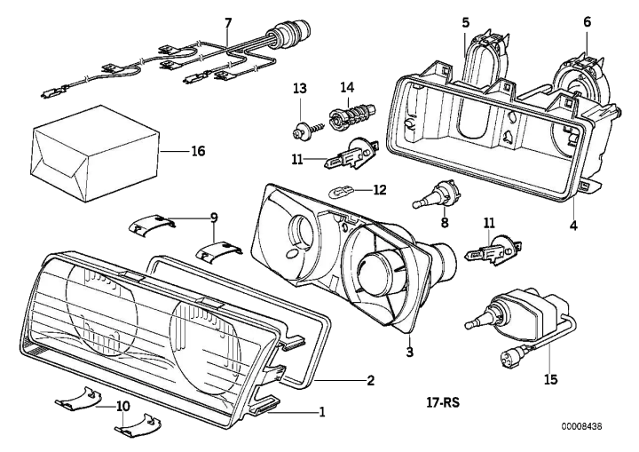 BMW Kabelsatz Scheinwerfer E36 63128353807 - Bildposition 07
