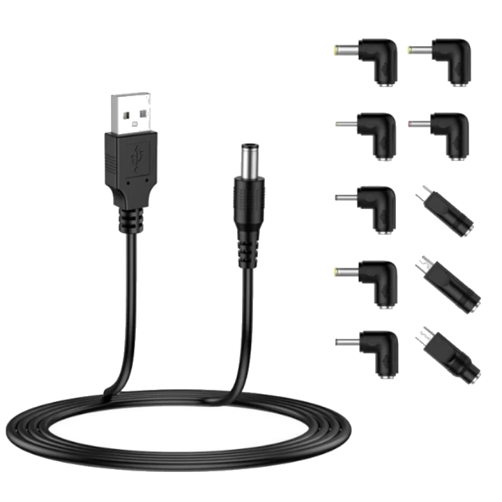 Ladekabel Techsuit AC21 ChargeNest, 1,5m, 11in1, Schwarz