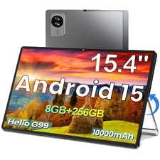 Jumper 15.4 Zoll Android 16 Tablet 8GB RAM 256GB Octa-Core 10000mAh FHD Google