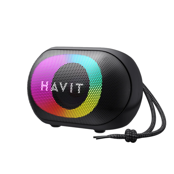 Tragbarer Bluetooth-Lautsprecher HAVIT SK885BT, 8W, RGB, wasserdicht, Schwarz