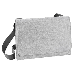 Filz-Shoulderbag, hellgrau