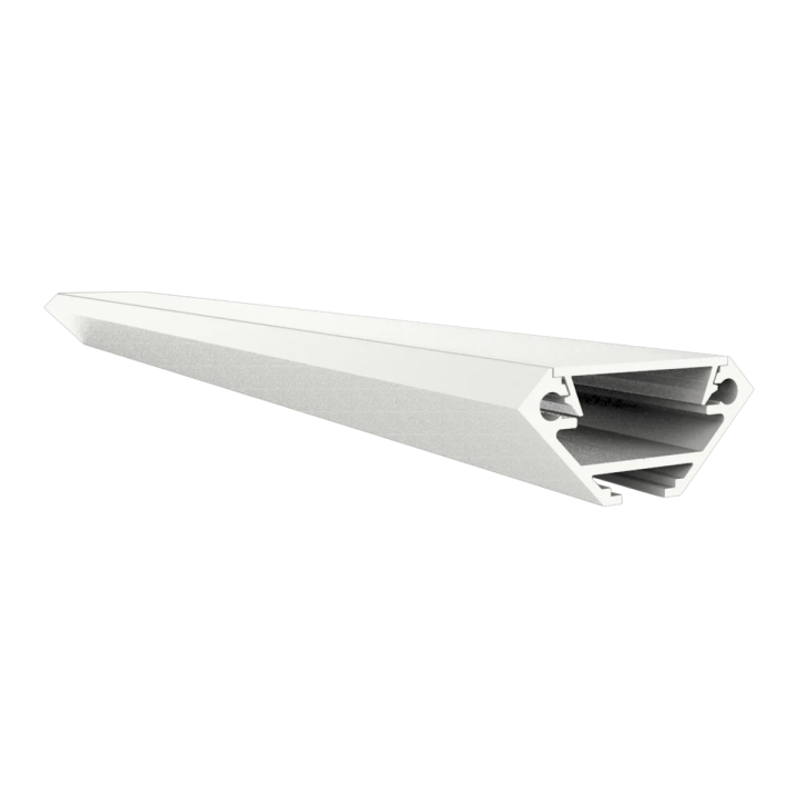 LED Aluprofil EXO-V2_14 Eckprofil Weiß – 2 m, mit Kabelkanal, für LED Streifen bis 14 mm