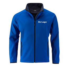 JAMES & NICHOLSON Herren Softshell-Jacke Promo, blau, M