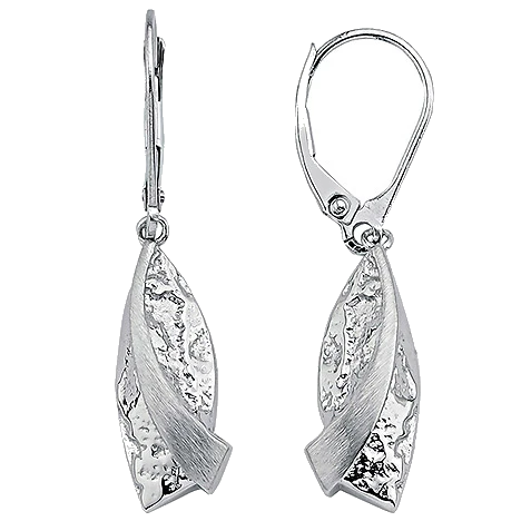 Ohrhänger 925 Sterling Silber gehämmert Ohrringe Boutons Silberohrringe
