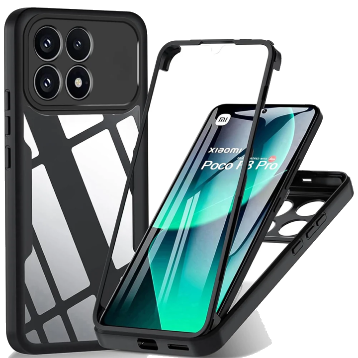 Hülle für Xiaomi Poco F8 Pro, Techsuit, ColorVerse 360, Schwarz