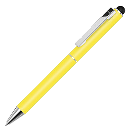 uma® Metall-Touchkugelschreiber Straight, blaue Mine, gelb