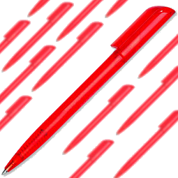 Werbe-Set: 500 Drehkugelschreiber Promo Frozen, inkl. Druck, rot-gefrostet