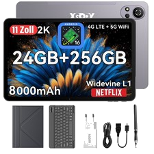 XGODY 11 Zoll Android 16 Tablet 24GB RAM 256GB ROM Octa Core WiFi GPS Tablet