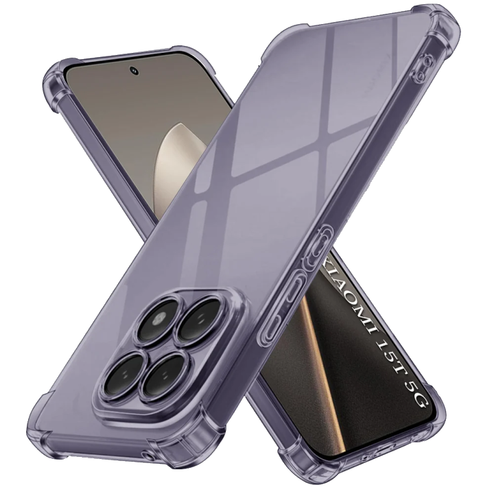 Hülle für Xiaomi 15T, Techsuit, stoßfest klar, rauchfarben