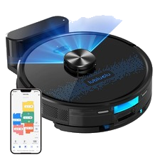 Lubluelu Saugroboter mit Wischfunktion 4500Pa LDS Lasernavigation App Steuerung