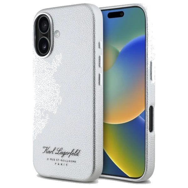 Hülle für Apple iPhone 16, Karl Lagerfeld, RSG, Grau