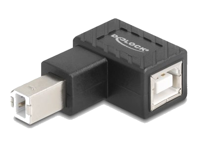 DELOCK Adapter USB 2.0 B Stecker zu B Buchse 90° gew. unten