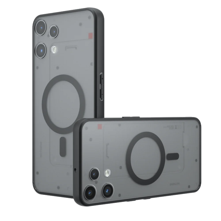 MagSafe Hülle für Nothing Phone (3a) Lite, Techsuit, PureFrost, Satinschwarz