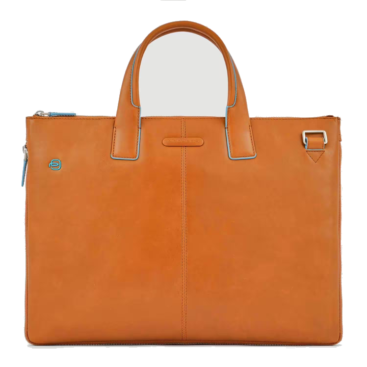 Piquadro Blue Square Schmale, erweiterbare Laptoptasche 15.6" mit Tabletfach sabbia sahara