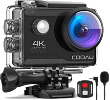 COOAU 4K 20MP Action Cam HD WiFi mit Unterwasserkamera 40M Wasserdicht WLAN