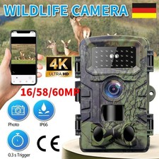 Wildkamera 4K Video Wildtierkamera 60MP Full HD WLAN mit Handyübertragung DHL