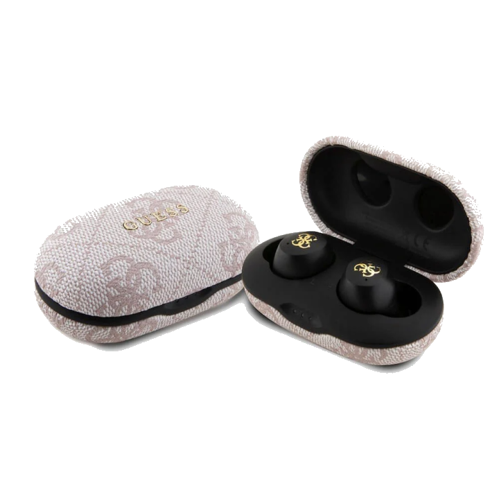 Handsfree Bluetooth Guess 4G Metal, TWS, Rosa