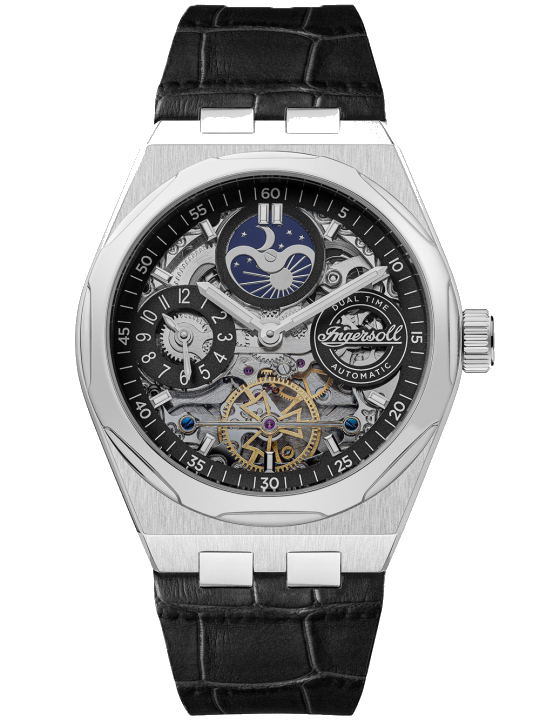 Ingersoll I12903 The Broadway Dual Time Automatik Herrenuhr 43mm