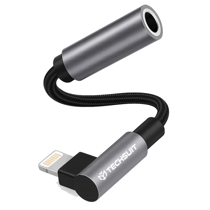 Audioadapter Lightning - 3.5mm Techsuit AC6 MusicDox, Grau