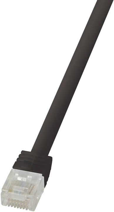 LogiLink U/UTP Flach-Patchkabel, Kat. 6, 1,0 m, schwarz