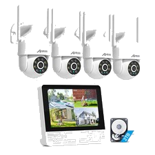 ANRAN Überwachungskamera Set Außen Kamera System 5MP WLAN Mit 12" NVR Audio 2TB