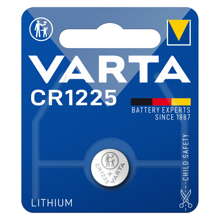 VARTA Lithium-Batterie, Knopfzelle, CR1225, 3 V Electronics, Einzelhandels-Blisterpackung (1 Stück)