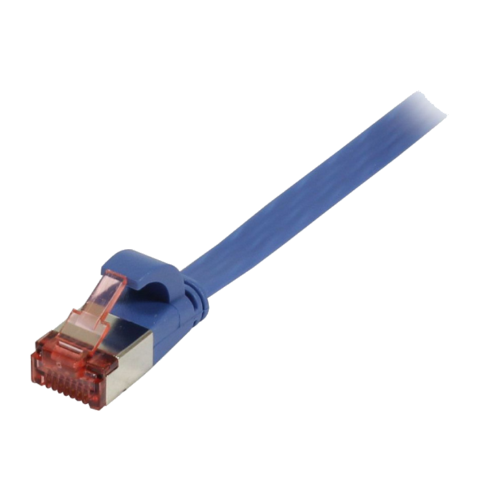 Synergy21 Patchkabel RJ45, CAT6 250Mhz, 0,25m blau, FTP(U/FTP), TPE(Superflex), Flach
