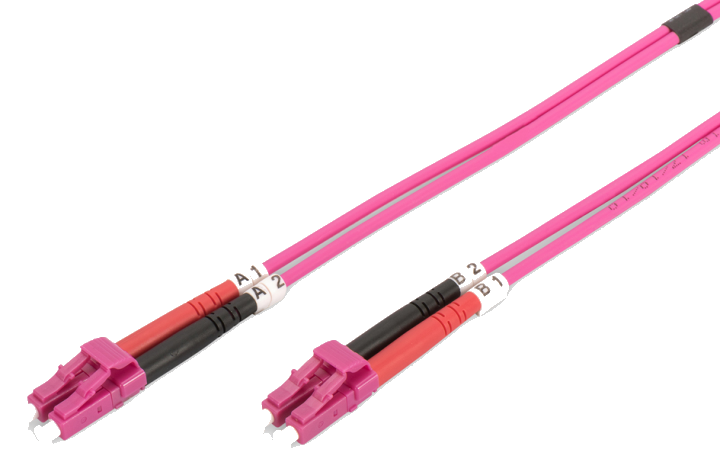 Digitus LWL Patchkabel, Duplex, LC zu LC MM OM4 50/125 µ, 2 m