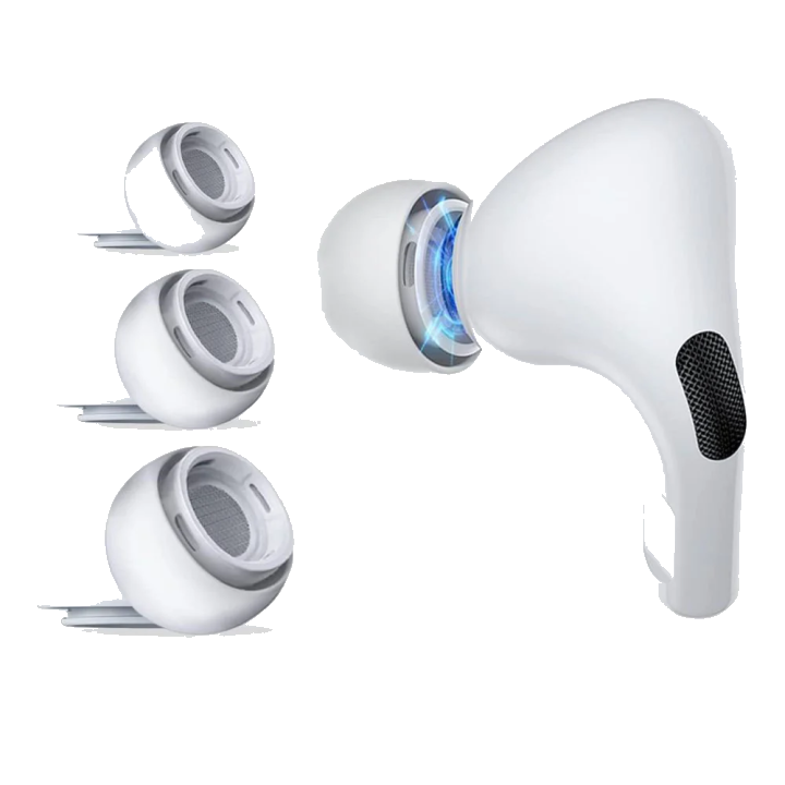 Techsuit ET1 Stöpsel für Apple AirPods Pro Serie, Größe XS / S / L, Weiß