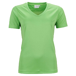 JAMES & NICHOLSON Damen Funktions T-Shirt Active, grün, S