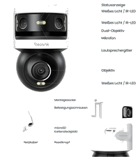 Reolink Überwachungskamera Aussen, 10MP+8MP Dreifachobjektiv, OMVI 3i WiFi