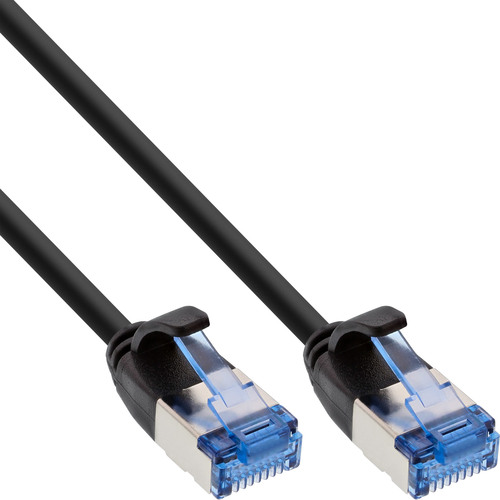 InLine® Patchkabel slim, U/FTP PiMf, Cat.6A, schwarz, 3m