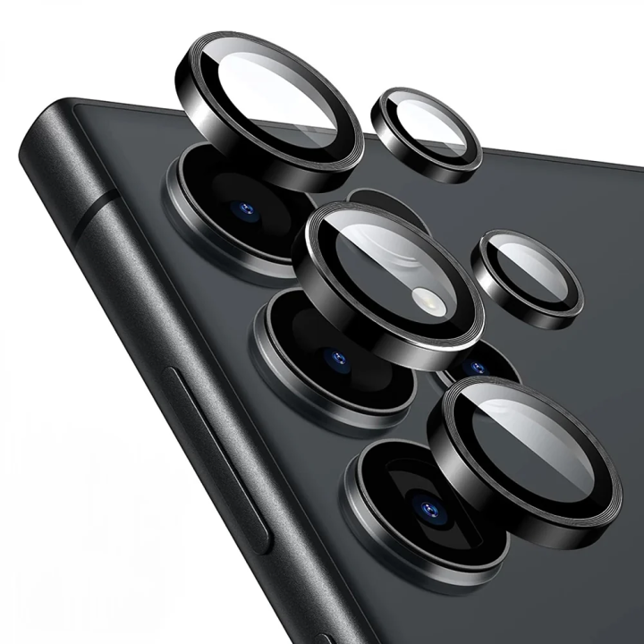 Schutzfolie Lito S+ für die Rückkamera des Samsung Galaxy S26 Ultra S948, gehärtetes Glas, Schwarz