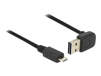DELOCK USB Kabel A -> Micro-B St/St 1.00m 90°sw Easy USB