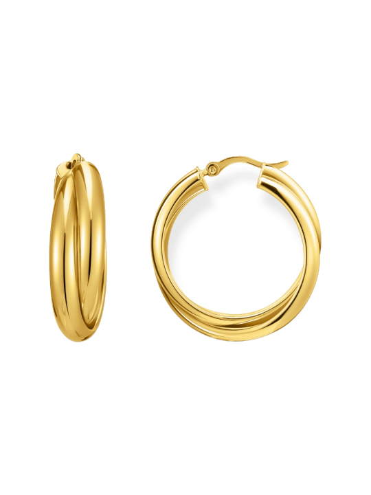 Thomas Sabo CR738-413-39 Bold - Vergoldete Creolen 27,0 mm verschlungenes Design Damen