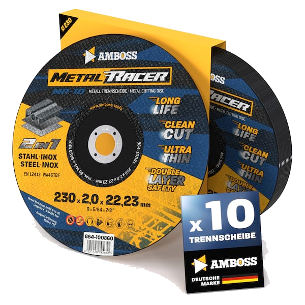10x Amboss Metal Racer Trennscheibe | Ø230 mm - 2 mm - 22.23 mm |