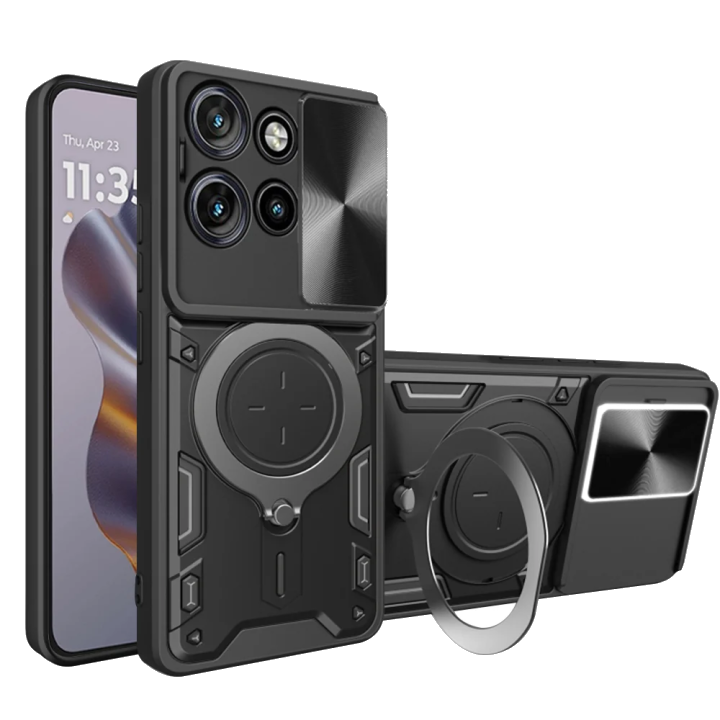 Hülle für Motorola Edge 60 Neo / Edge 50 Neo, Techsuit, CamGuard Pro, Schwarz