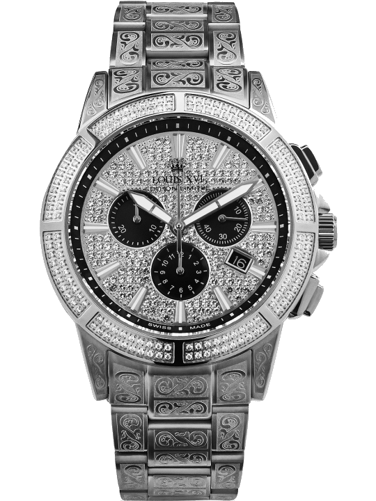 Louis XVI LXVI1127 Majeste Iced Out Chronograph Herrenuhr 43mm