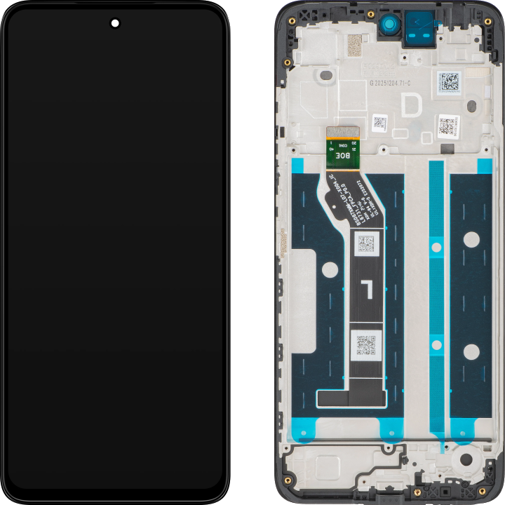Display mit Touchscreen Motorola Moto G17 / G17 Power, mit Rahmen, Marineblau (Pantone Evening Blue), Service Pack 5D68C32196