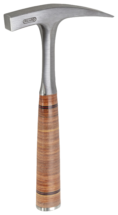 PICARD Ganzstahl Geologenhammer 500g mit Schneide und Ledergriff Nr. 761 1/2