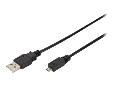 DIGITUS USB 2.0 Anschlusskabel Typ A -mikro B St/St 1.8m sch