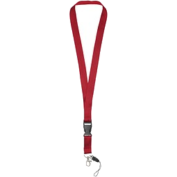 Sagan Lanyard mit abnehmbarer Schnalle und Handyband, rot